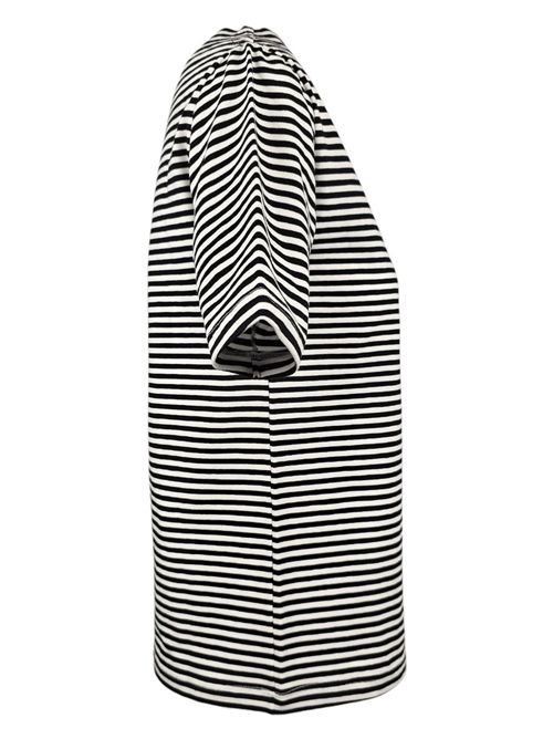 t-shirt donna rigata bianco e nero Alessandro Aste | CO CALETTAMURANO